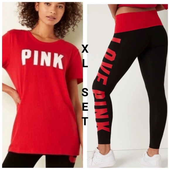 PINK Victoria's Secret Pants - NWT VS PINK RED PEPPER XL SET